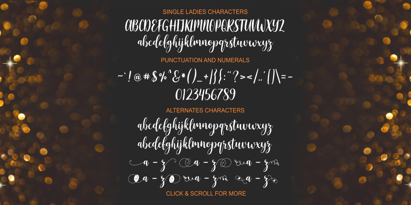 Example font Single Ladies #5